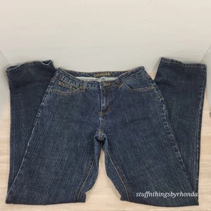 St Johns Bay Straight Leg Jeans Womens Size 12 30x32 Dark 131-29900 - Picture 1 of 12