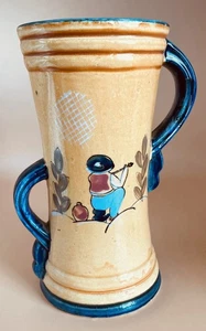 Unique Colorful Vase With Offset Handles From Japan Vintage - Picture 1 of 8