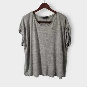 Hatch Maternity The Linen Circle Tee Heather Grey Sz 3=L Boxy Slouchy Oversized - Picture 1 of 9