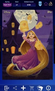 TOPPS DISNEY COLLECT DIGITAL RAPUNZEL HALLOWEEN 22 COLLECTION SUPER RARE - Bild 1 von 2