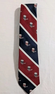 Gravata masculina formal poliéster Riviera Cravats bateria 76 banda de marcha EUA - Imagem 1 de 4