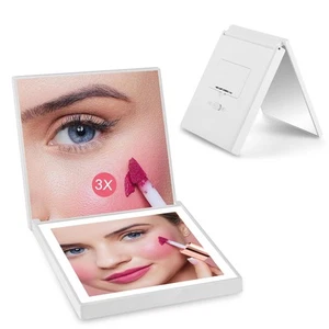 Compact Mirror, 1X/3X Magnifying Travel Mirror with Light Small Purse Mirror ... - Picture 1 of 7