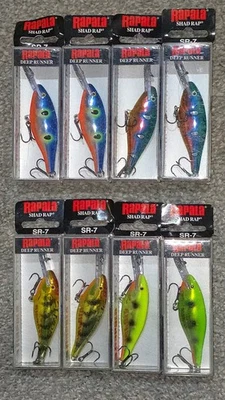 ❗️LOTE DE 8❗RAPALA SR-7 SHAD RAP DEEP CRANKBAIT SEÑUELOS 2-3/4" SR7 Bass Baits Foto 1 de 4