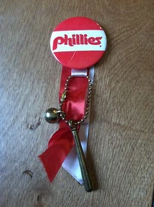 1960'S 1970'S PHILADELPHIA PHILLIES BUTTON PIN BASEBALL BAT RIBBONS 1.75" QTY - Picture 1 of 2