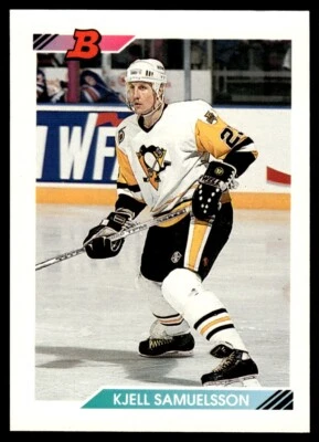 1992 Bowman #165 Kjell Samuelsson - Pittsburgh Penguins - Image 1 of 2