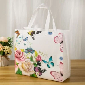 Bolsa de compras reutilizable color degradado no tejida bolsa de regalo duradera - Imagen 1 de 10