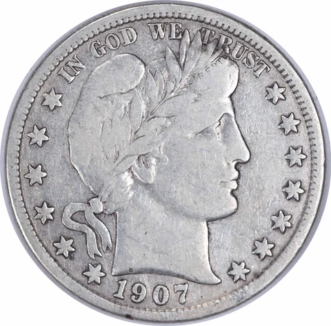 1907-S Barber Silver Half Dollar F Uncertified #150 Cover