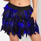 Women's Stage Dress Carnival Masquerade Performance Feather Half Body Skirt