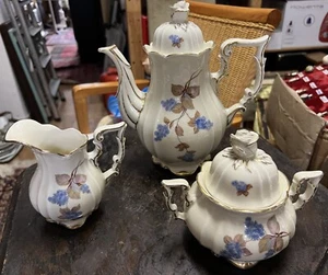 ☕ 3 Teile Schaubach Kunst - Kaffeekanne, Milchkanne, Zuckertopf ☕ - Bild 1 von 5