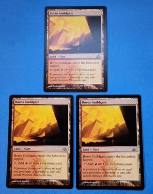 3x Boros Guildgate Dragon's Maze 2013 MTG Magic Card Dual Land - Gate Mana 147 - Image 1 of 4