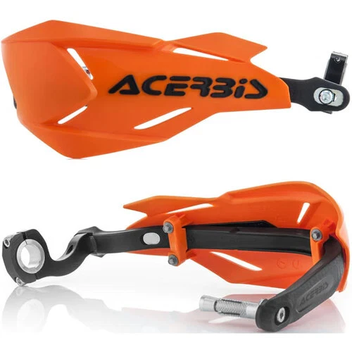 ACERBIS X FACTORY HANDGUARDS ORANGE BLACK MOTOCROSS ENDURO OFF ROAD WRAP AROUND - Image 1 of 1