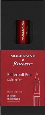 Moleskine x Kaweco KAWROLLERPENRED Rollerball Pen NEW 0.7mm Point Black Ink - Image 1 of 3