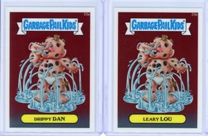 2013 Garbage Pail Kids Chrome OS1 DRIPPY DAN & LEAKY LOU 23A/B Base Set Cards - Picture 1 of 1