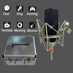 Cardioid Condenser Microphone Complete Kit Mic For Recording Broadcast Chatting - Picture 1 of 12