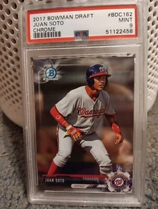 2017 Bowman Chrome Refractor Juan Soto RC Rookie PSA 9 Mint Nationals Yankees - Picture 1 of 9