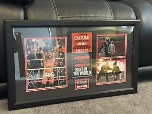 WWE CM PUNK 434 Day Reign PLAQUE AUTOGRAPHED PAUL HEYMAN 221/434 Signed WWF AEW - Picture 1 of 6