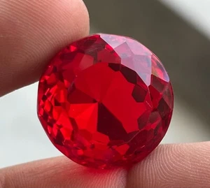 Certified 89.00 Ct Natural Blood Red Ruby Round Cut Flawless Loose Gemstone - Picture 1 of 15
