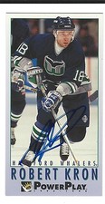 Robert Kron Signed 1993/94 Power Play Card #351 Seattle Kraken