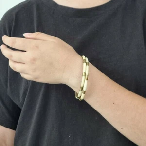2 x Vintage Brass Bone Bracelets Bangles Boho Bohemian - Bild 1 von 7