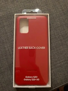 Samsung Galaxy S20+ Leather Back Cover. Red - Zdjęcie 1 z 2