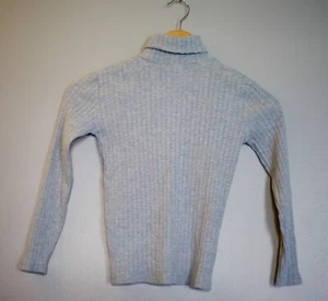 Zara Kids Turtleneck Sweater Girls Gray Long Sleeve Pullover Knit Shirt Size 9 - Picture 1 of 5
