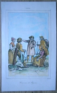 Impresión 1839 DISFRACES DE CAMPESINOS, SUECIA, #30 - Imagen 1 de 1