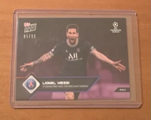 Topps Now UCL #28 Lionel Messi 2021 - paralelo púrpura numerado 85/99 - Imagen 1 de 2