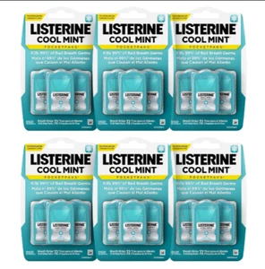 Listerine Cool Mint Pocketpaks Breath Strips Kills Bad Breath Germs 6PK (6 x 3) - Picture 1 of 9