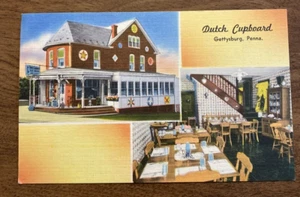 Vintage 1940s Dutch Cupboard Restaurant Gettysburg Pennsylvania PA Postcard P8c - Picture 1 of 9