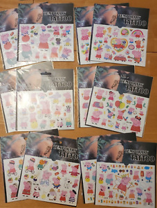 Peppa Pig Temporary Tattoos Party Favor Lot of 12 sheets New