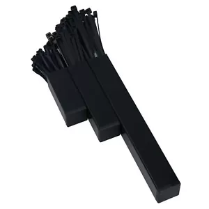 Black Cable Tie Holder Storage Rack with Magnetic Fixings + 200 Cable Ties - Picture 1 of 6