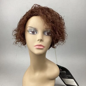 Wanda Wig #4 Dark Brown Short Curly 100% Human Hair Classic Cap Side Part - Picture 1 of 9