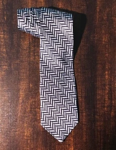Puritan Necktie for Men, Silk-Black/Grey - Picture 1 of 4