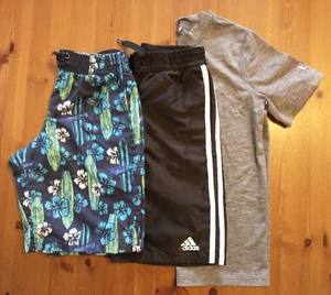 Swim time gear! Boys size small swim trunks and top, Adidas, OP & Speedo - Picture 1 of 12