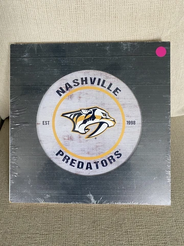 Nashville Predators NHL 12"x12" Logo Wall Plaque Design Man Cave Game Room NEW Cover
