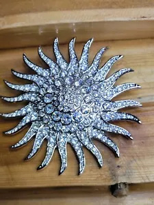 Signed Camrose Kross Sunburst Brooch Reproduction of Jacqueline Kennedy Jewelry - Picture 1 of 9