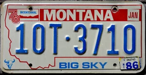 Original USA Autokennzeichen MONTANA Bicentenario Independence USA 1776-1976 - Bild 1 von 5