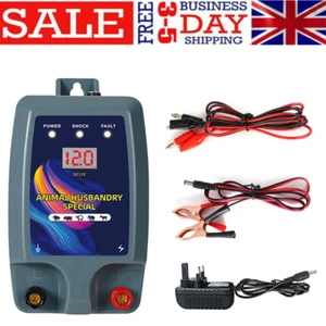 DC12V 15KM Electric Energizer Fence fr Animal Livestock High Power Pulse Control - Picture 1 of 12