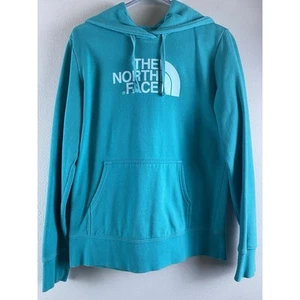 The North Face Sz M Teal LS Kangaroo Pocket Hoodie - Picture 1 of 10