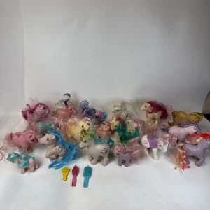 Vintage My Little Pony G1 Hasbro Lot of 21 Ponies 1980s With Combs - Picture 1 of 24