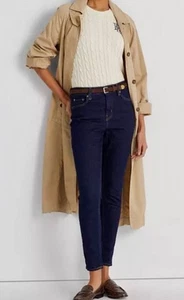 Pantalones de mezclilla para mujer Lauren Ralph Lauren talla 10 clásicos ajustados azules curvilíneos nuevos con etiquetas - Imagen 1 de 7