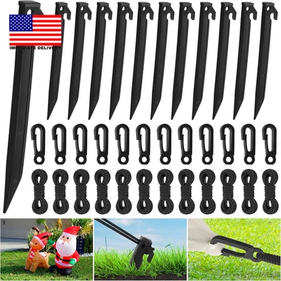 Juego de estacas inflables de plástico de 36 piezas de alta resistencia Halloween Navidad patio estaca Foto 1 de 4
