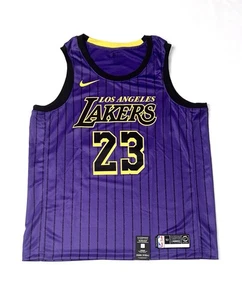 Nike NBA LeBron James Lakers 23 Trikot Lila Gelb XL Signiert - Bild 1 von 5
