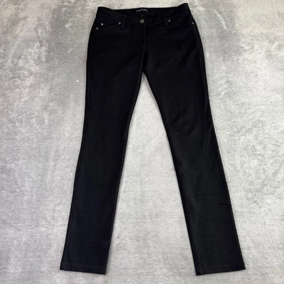 Eileen Fisher Womens 6 Black Stretch Straight Leg Career Pants Italian Fabric - Image 1 of 4