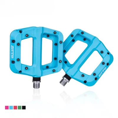 MTB Bearings Ultralight Flat Pedal AM XC Mountain BMX Bike Anti-slip Nylon Pedal - Image 1 of 4
