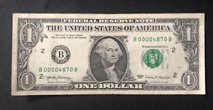 ***Fancy Serial Number $1 Bill - Low Serial & 5 of a Kind Number 0000XXX0*** - Picture 1 of 4