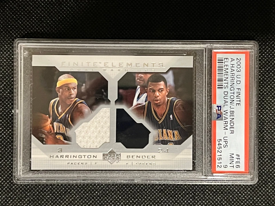 2003-04 Upper Deck Finite Elements Dual Warmups #FE6 A.Harrinton/J.Bender PSA 9 - Image 1 of 2