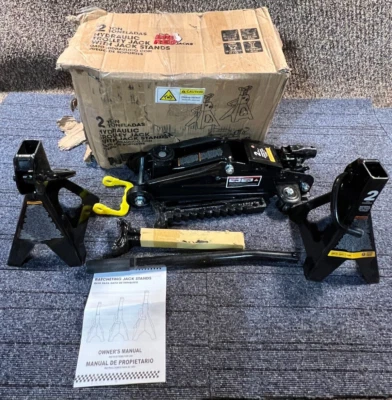 Combo de gato/servicio de carro hidráulico Big Red con 2 soportes de gato 2T AT82001BR Foto 1 de 4