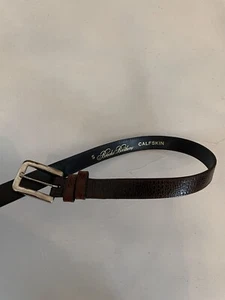 Brooks Brothers Calfskin Brown Leather Belt Small - Picture 1 of 7