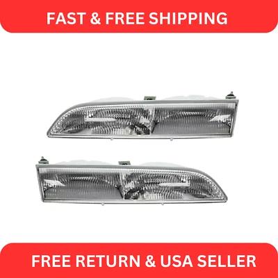 车头灯套装左右适用于 1989 - 1993 年福特 Thunderbird FO2502115 FO2503110 — 第 1/4 张图片